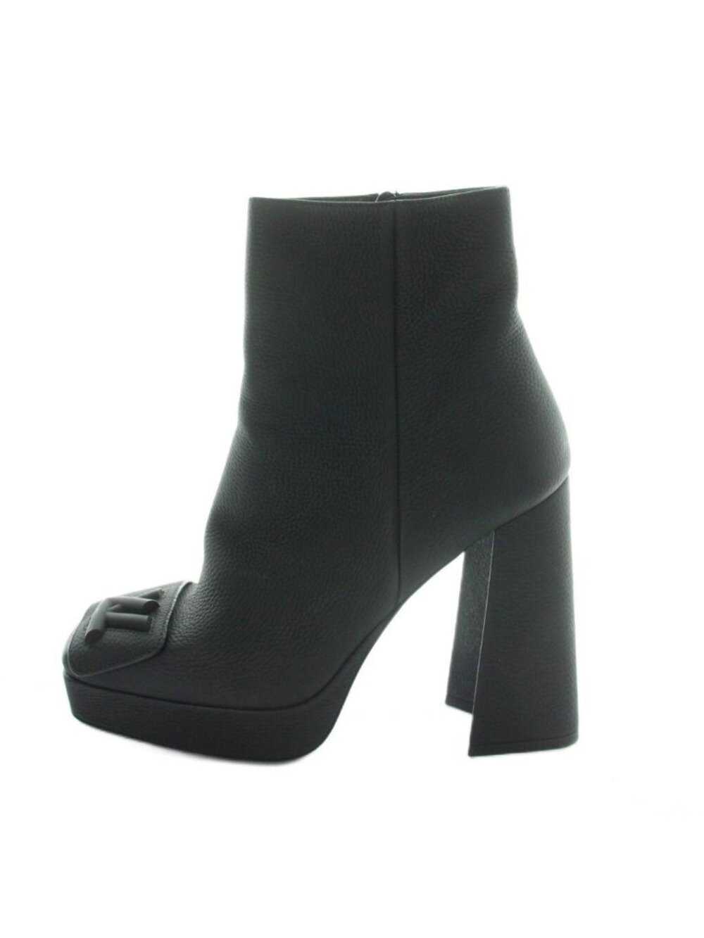 Louis Vuitton Shake Platform Ankle Boots Short Square Toe Leather Logo Side